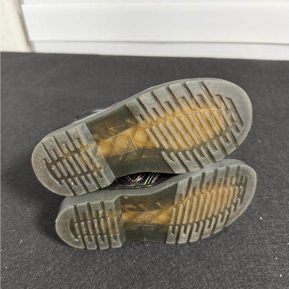 Dr. Martens Kids Shimmering Black Boots - Picture 3 of 3